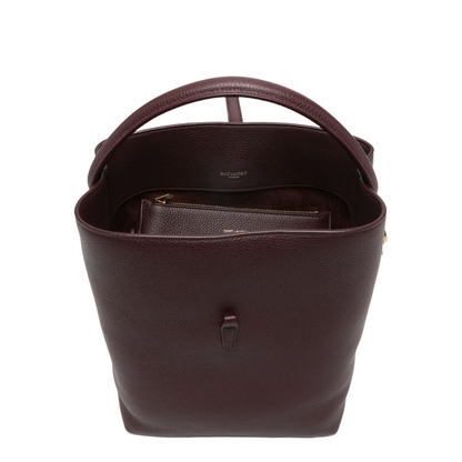 LE 37 Calf Leather Bucket Bag - Bordeaux - Image 2
