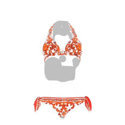 Majolica Print Triangle Bikini - Image 1