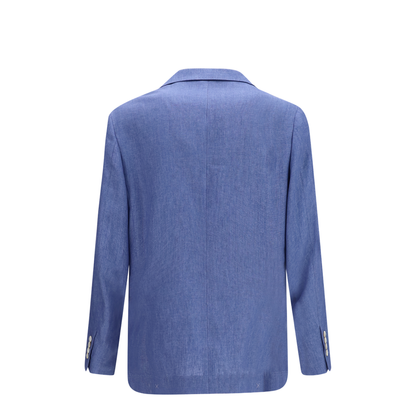 Deconstructed Single-Breasted Jacket in Mélange Linen - Image 2