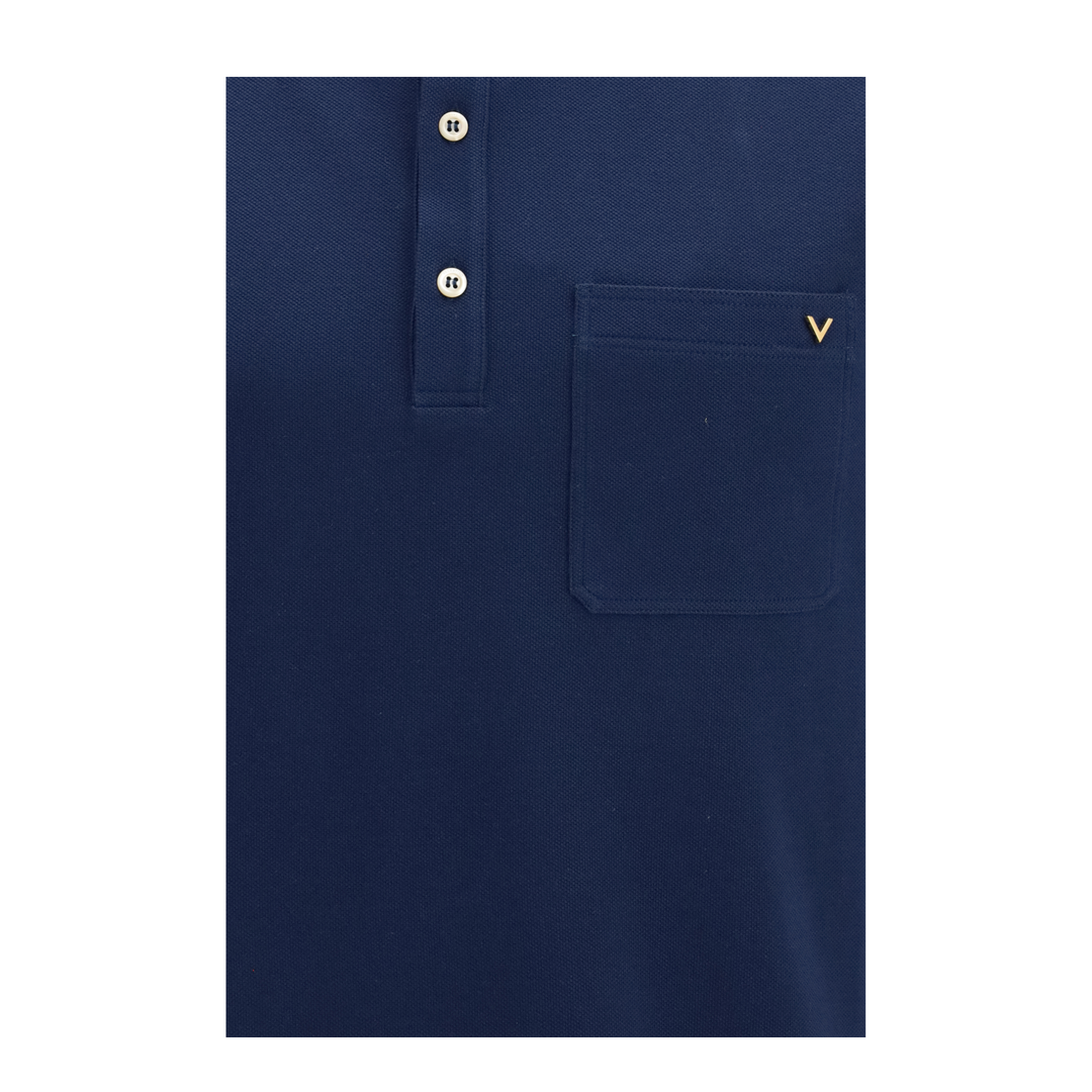 Cotton Piqué Polo with VLogo - Image 3