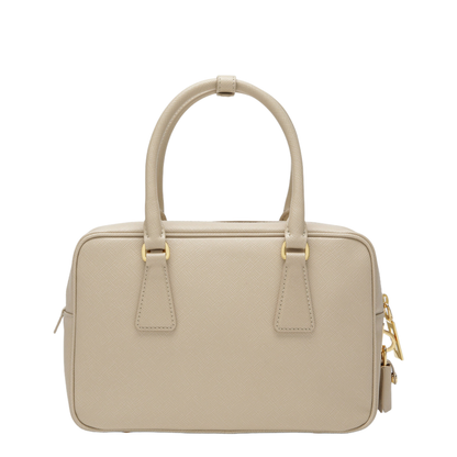 Bauletto Saffiano Leather Top-Handle Bag - Travertine Stone - Image 2