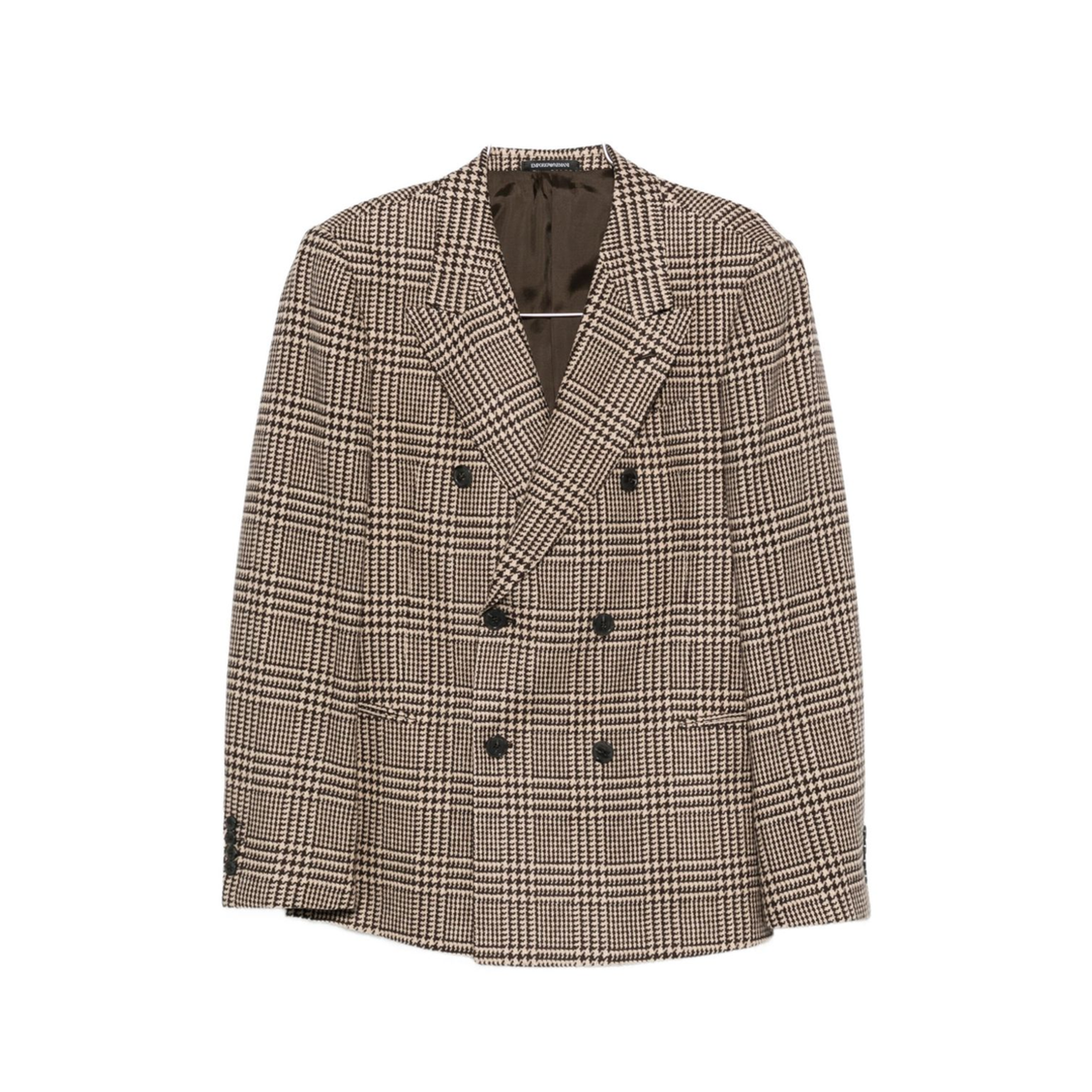 Brown Houndstooth Double Breasted Jacket - Image 1