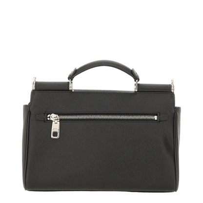 Leather Tote Bag In Black - Image 3