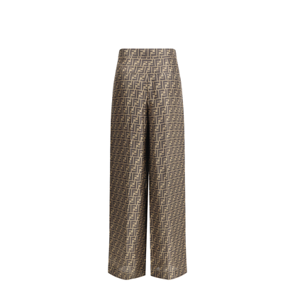 Monogram Pattern Silk Pants - Image 2