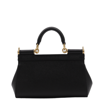 Sicily Small Calf Leather Top-Handle Bag - Nero - Image 4