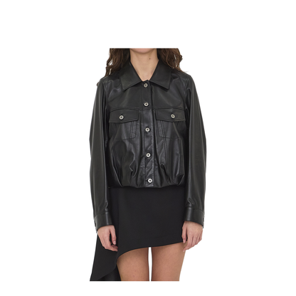 Leather Bomber Jacket - Image 1
