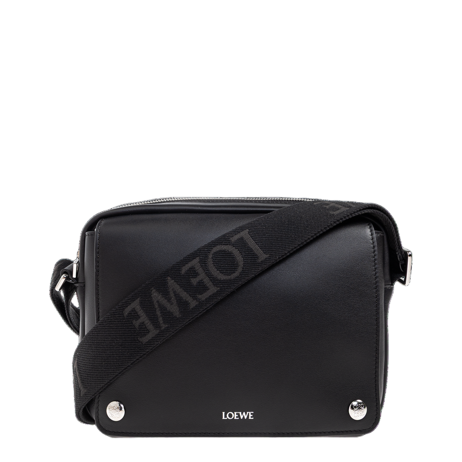 Pebble Crossbody Bag Smooth Calfskin Black - Image 1