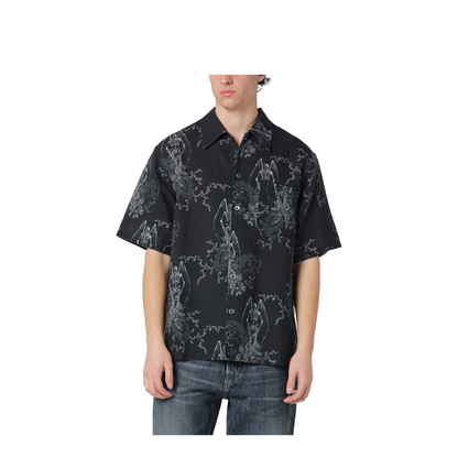 Death Paisley Print Shirt In Cotton And Linen - Image 1