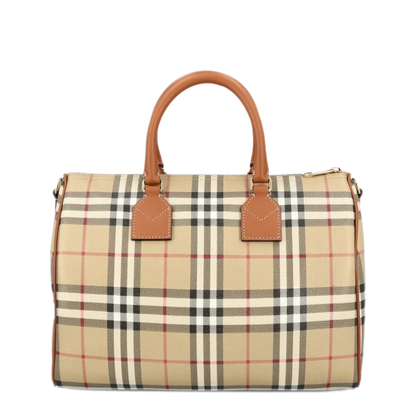 Check Medium Bowling Bag - Beige - Image 2