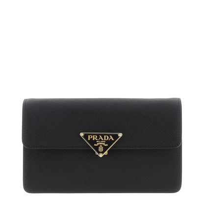 Mini Saffiano Calfskin Crossbody - Black - Image 1
