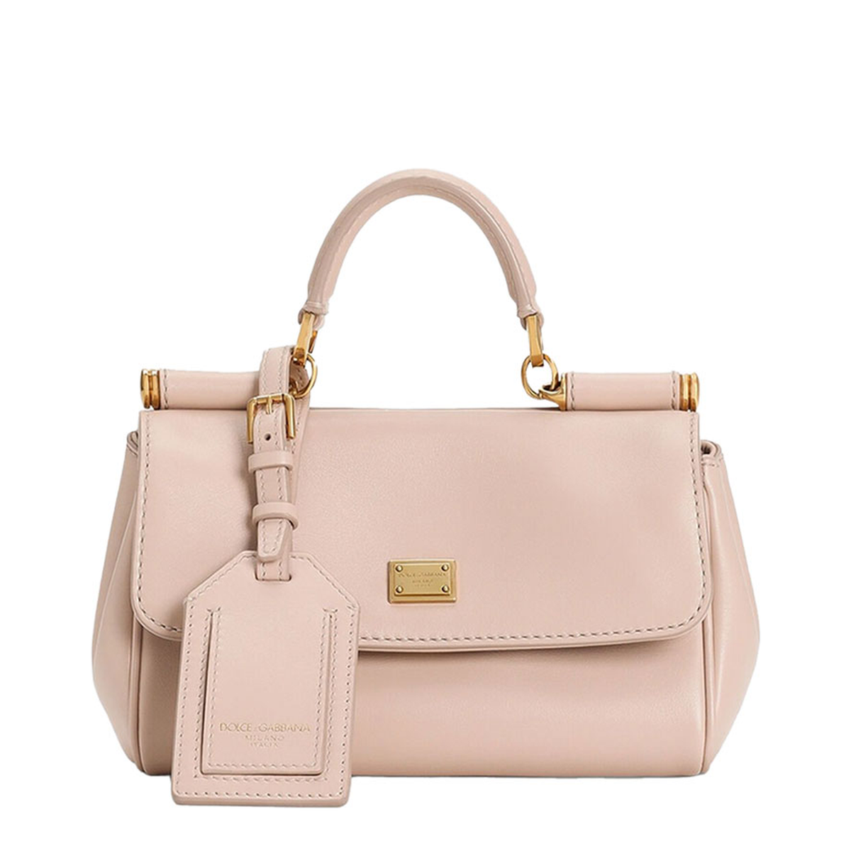 My Sicily Mini Calf Leather Top-Handle Bag - Beige - Image 1