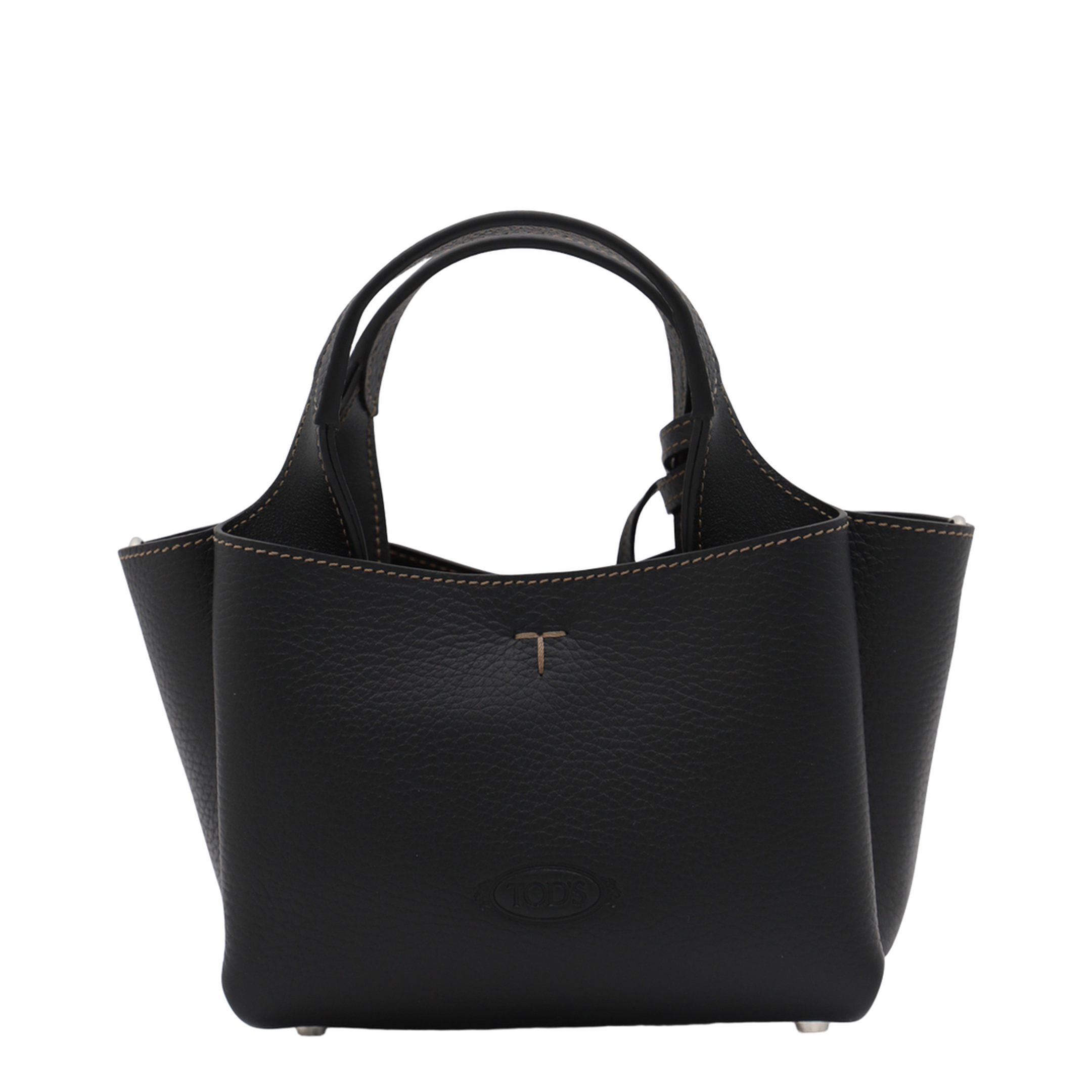 Micro Calfskin Handbag - Black - Image 5