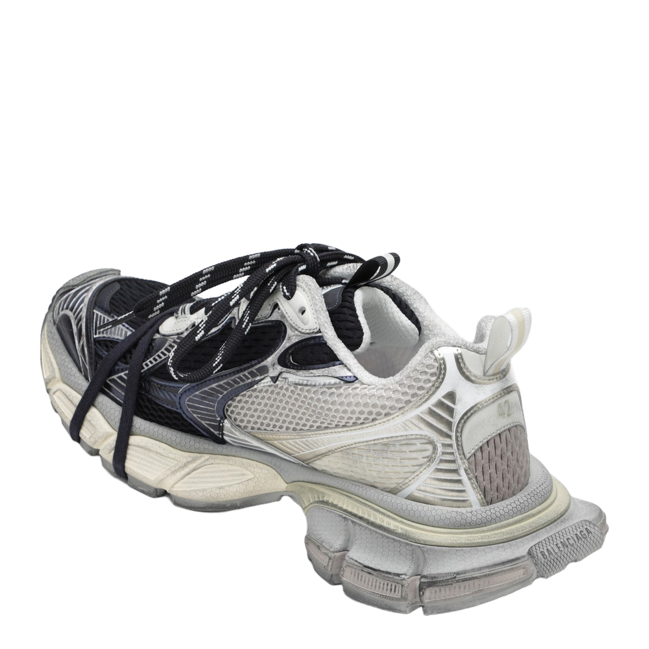 3XL Split Logo Sneakers in Light Yellow Red Navy - Image 2