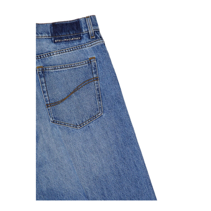 Faded Wide-Leg High-Rise Denim Jeans - Image 3