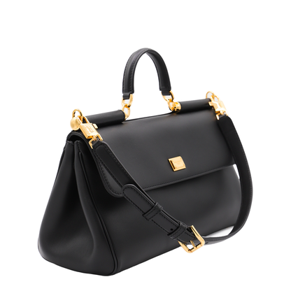 My Sicily handbag in plongé calfskin in Black - Image 3