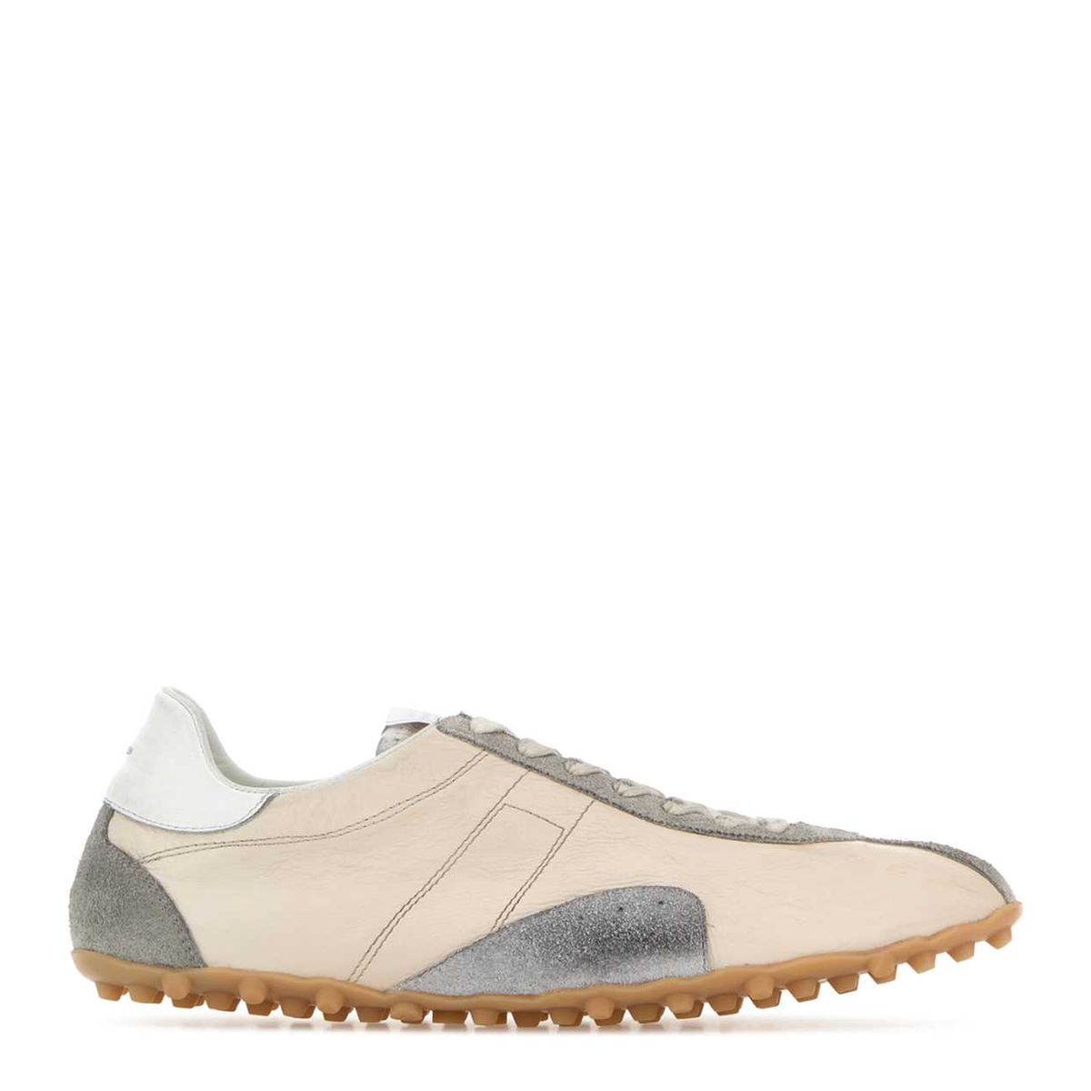 Sprinters Sneakers In Cream Leather And Vintage Suede - Image 1