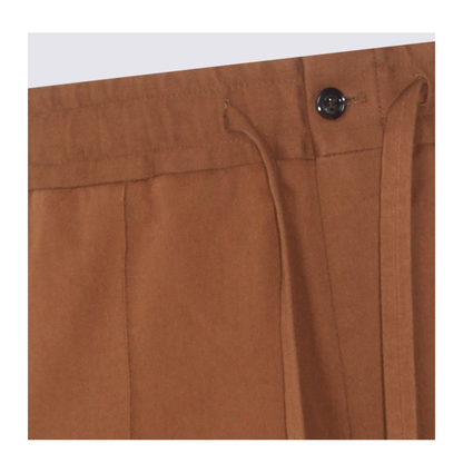 Men's Drawstring Pants Brown - Image 6
