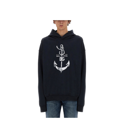 Sweatshirt with Navy Print - Image 1