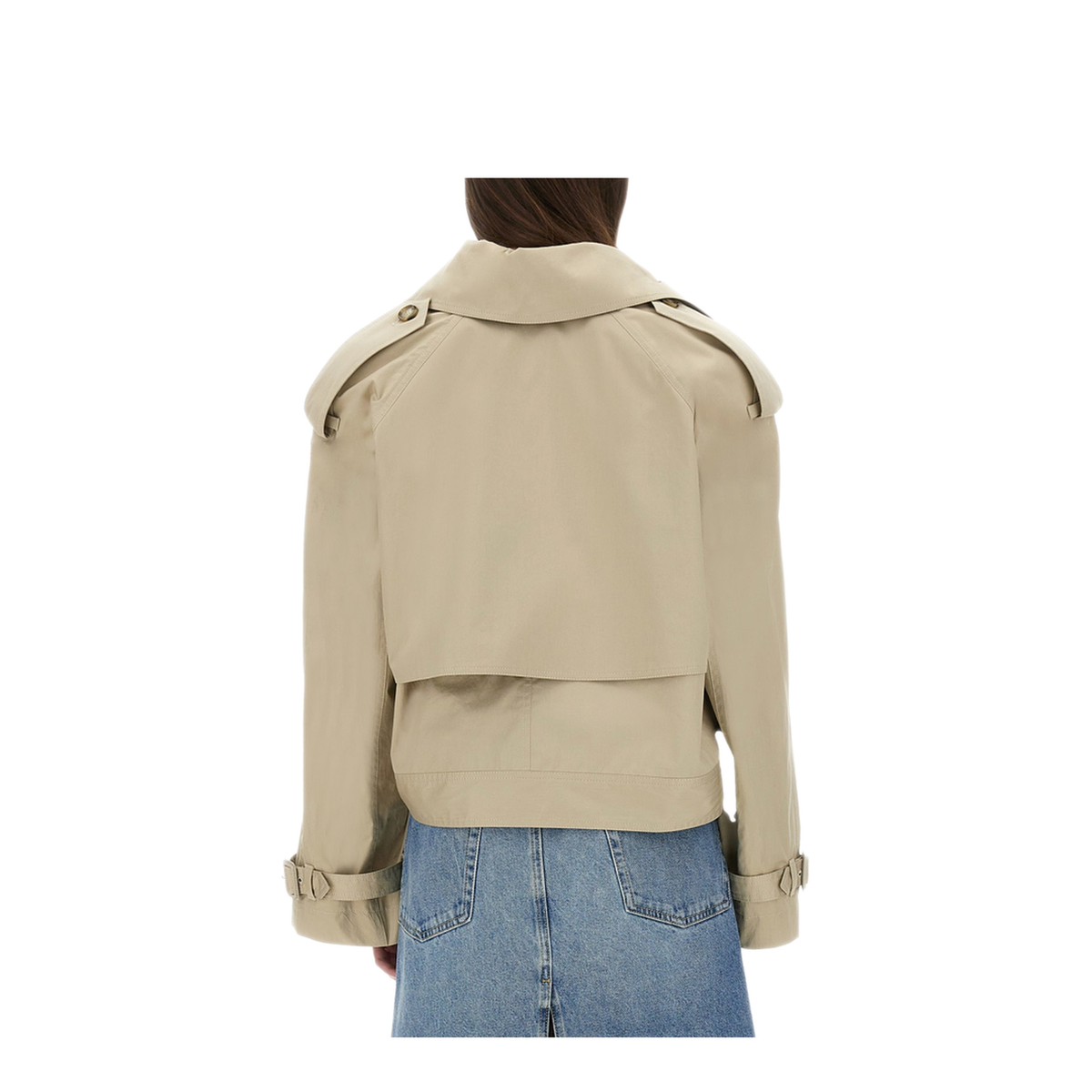Short Trench Coat with Belt - Image 3