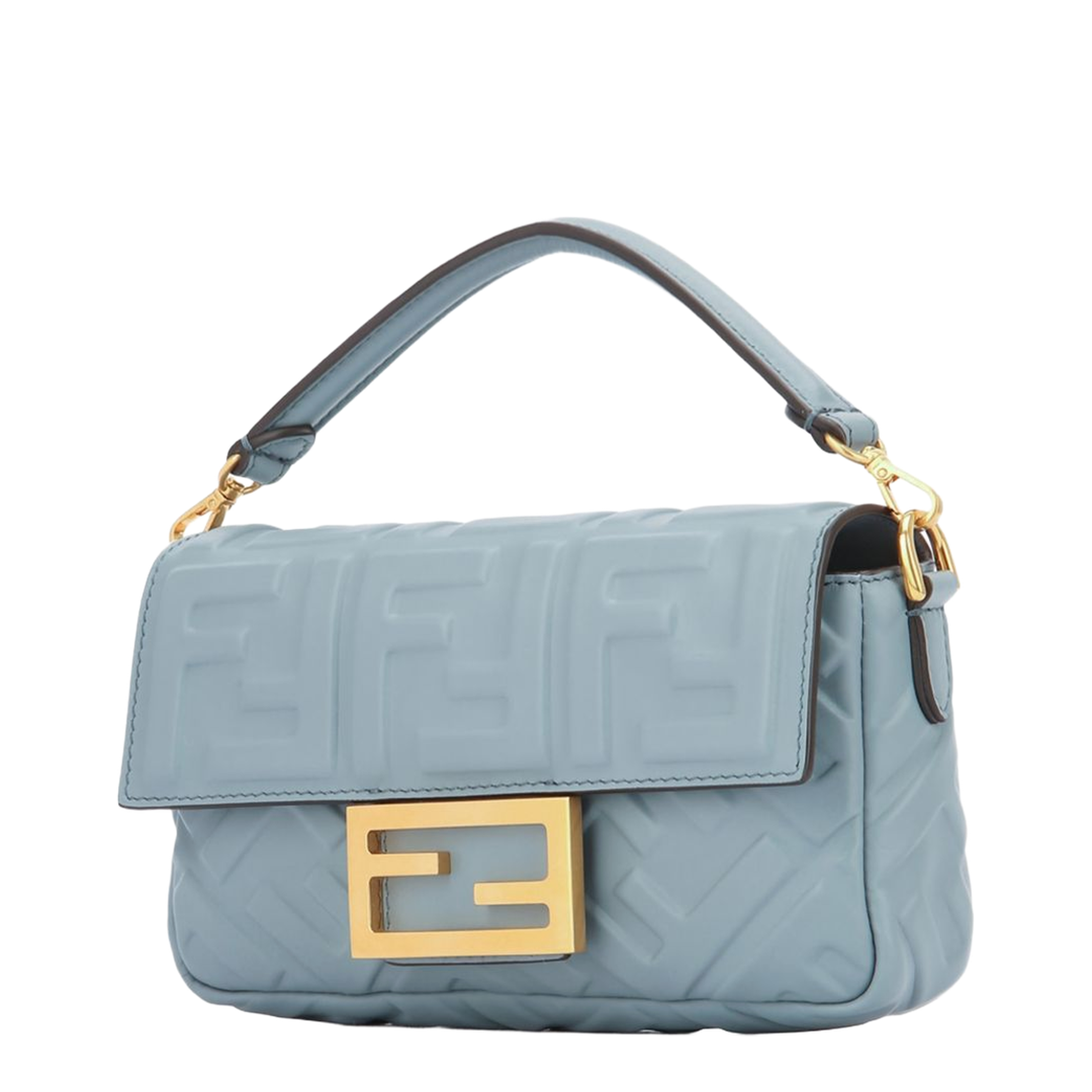 Baguette Mini Calfskin Shoulder Bag - Mercury Blue - Image 3
