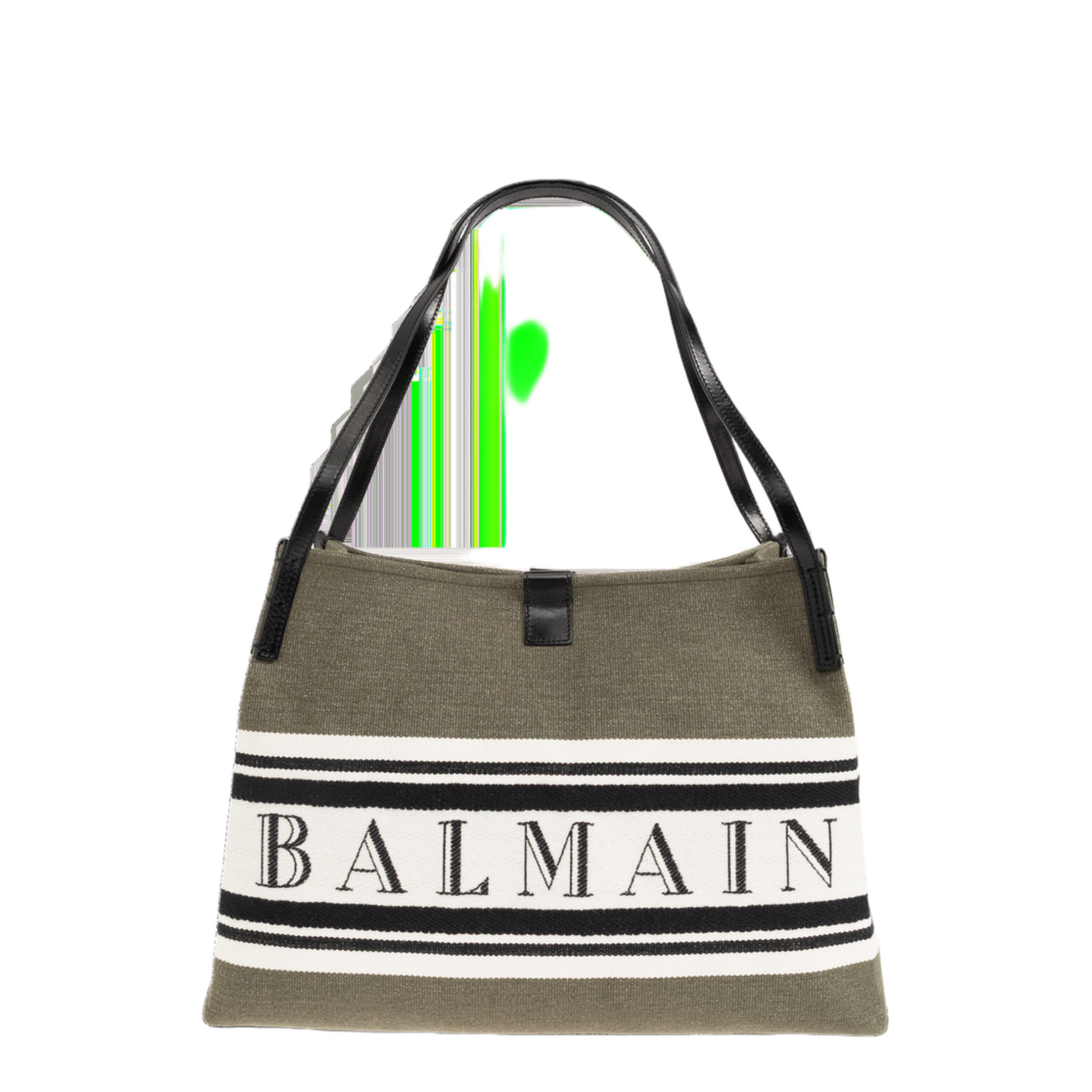 Medium Release Shopper Cotton Canvas Tote Bag - Olive Green - Image 2