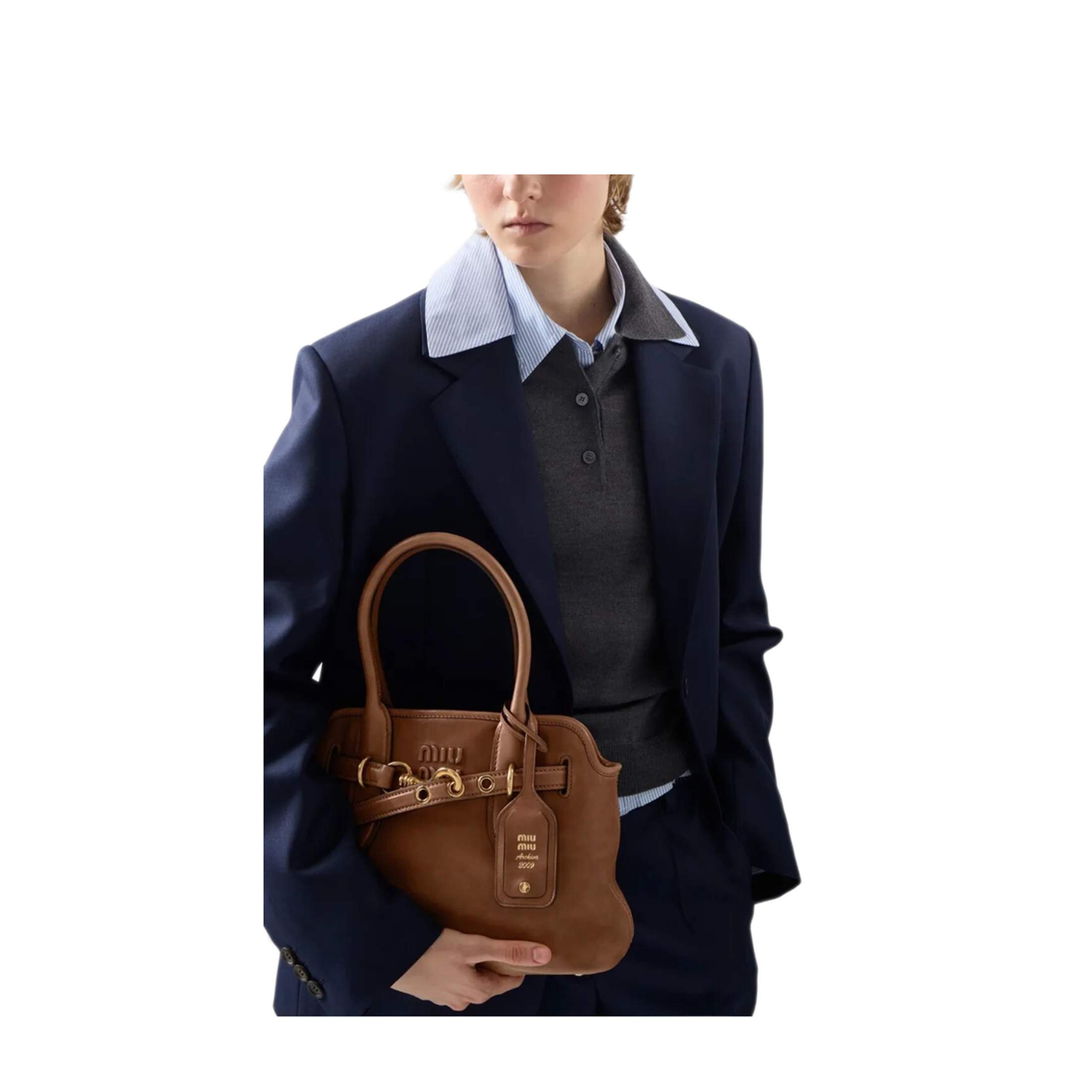 Aventure Medium Nappa Leather Handbag - Oak - Image 4