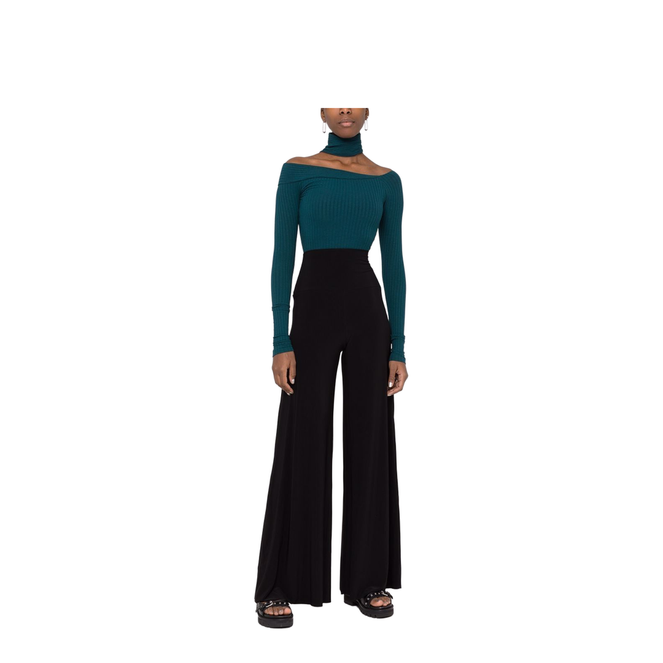 High-Waisted Wide-Leg Trousers - Image 3