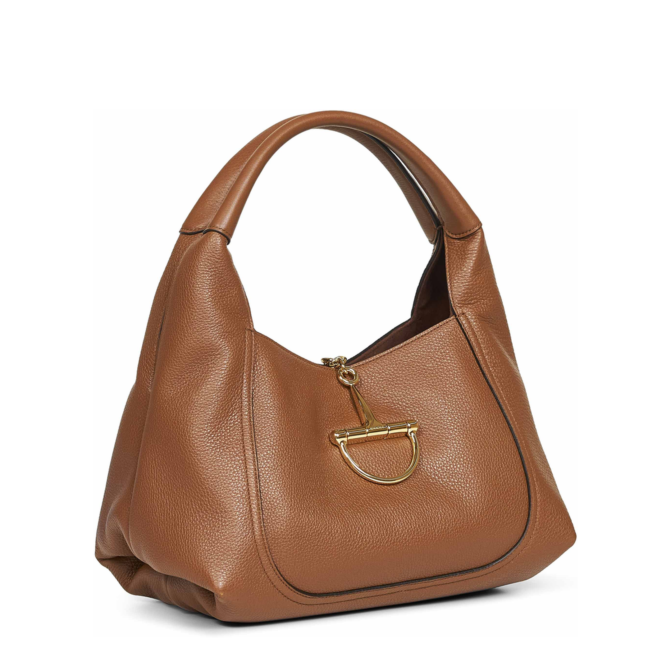 Soft Horsebit Calfskin Shoulder Bag - Sundial - Image 2