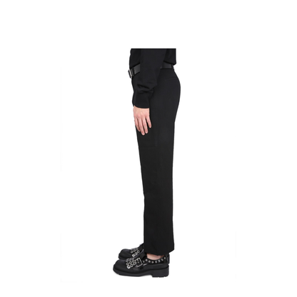 Drawstring-hem cotton trousers - Image 2