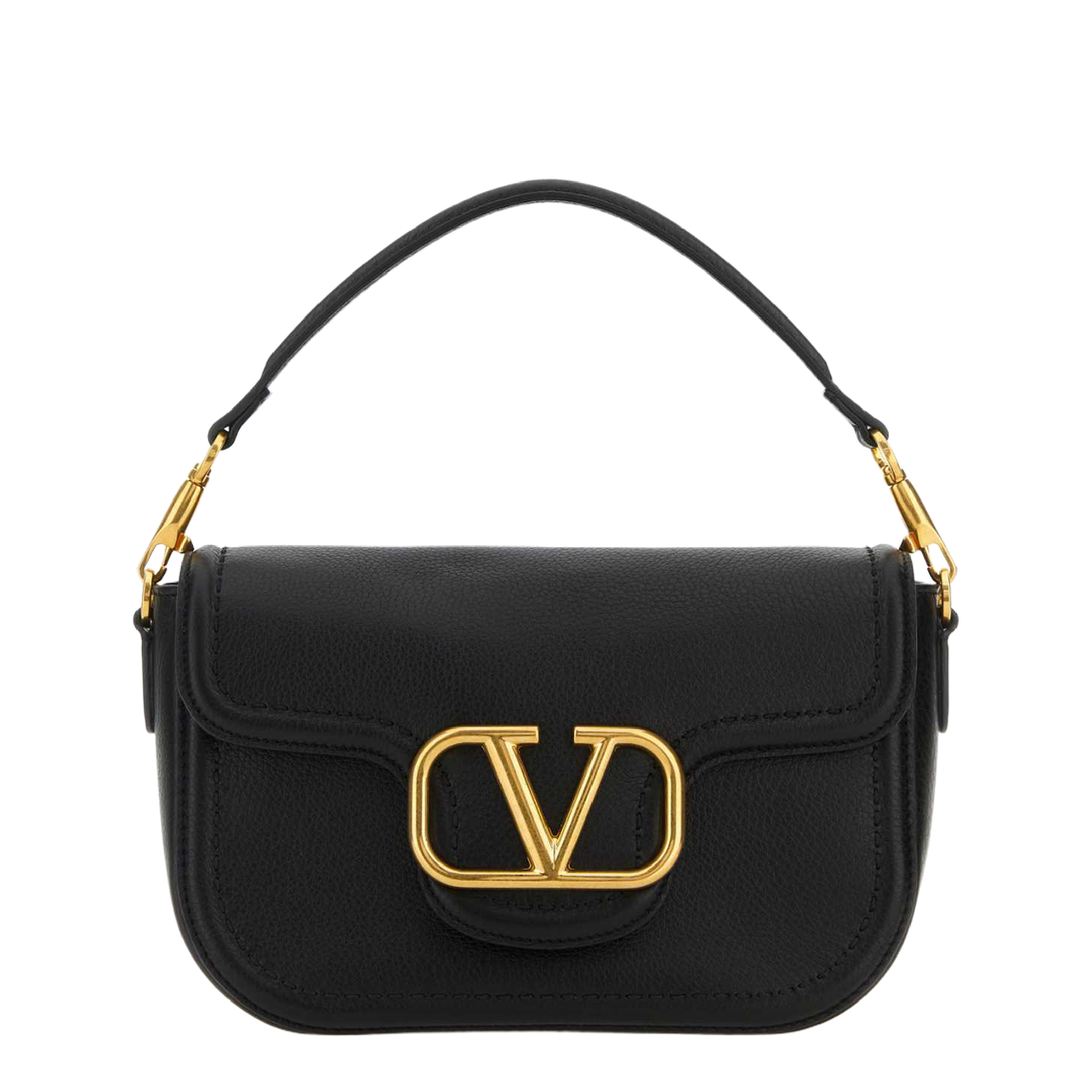 Black Leather Alltime Shoulder Bag - Image 1