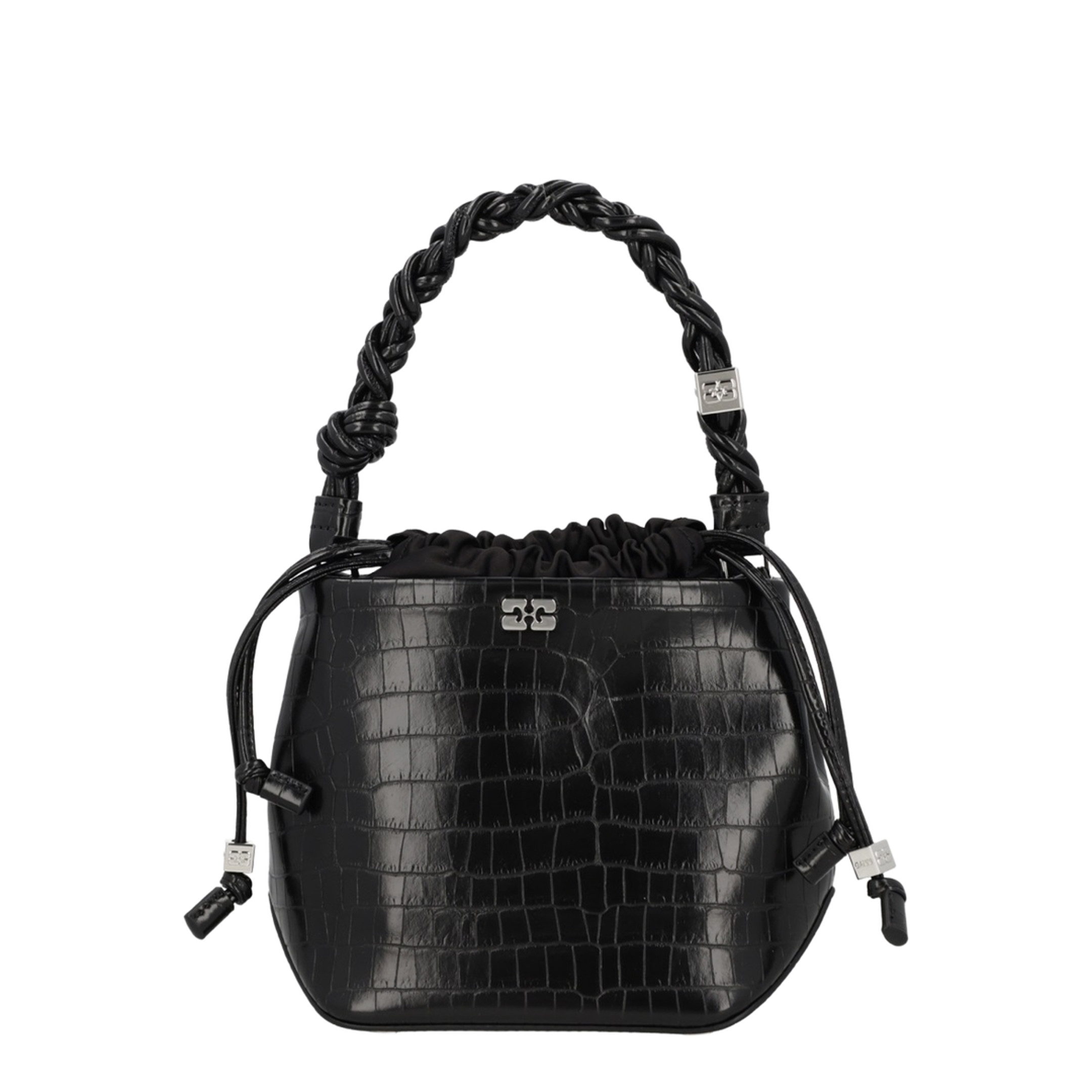 Crocodile-embossed Leather Tote Bag - Image 1