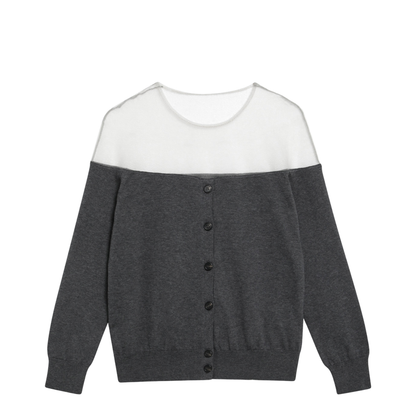Dark Grey Mélange Cardigan - Image 1