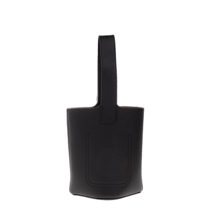 Small Pebble Soft Bucket Bag Black - Image 3