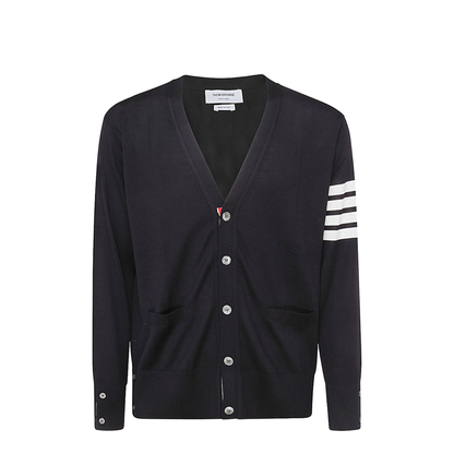 4-Bar Stripe Sustainable V-Neck Cardigan - Image 2