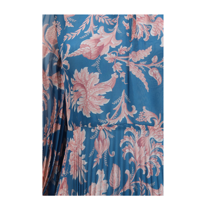 Maxi Pleated Dress with Flared Sleeves - Image 3