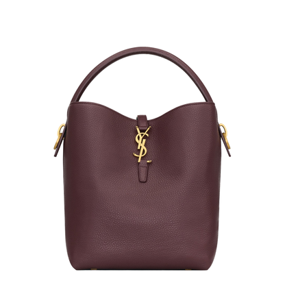 LE 37 Calf Leather Bucket Bag - Bordeaux - Image 1