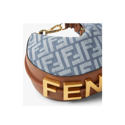 Fendigraphy Mini Denim Shoulder Bags - Blue - Image 5