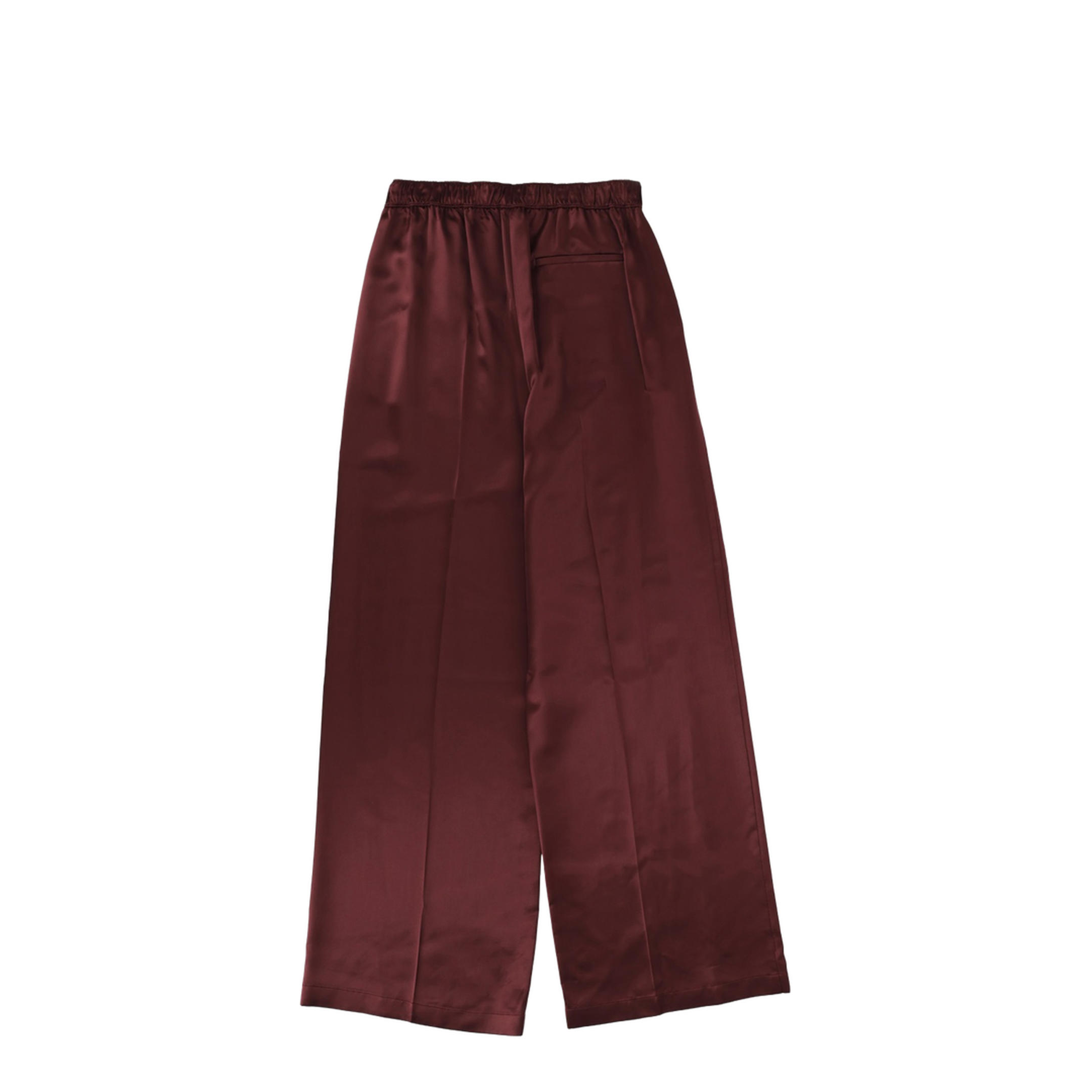 Burgundy Satin Wide-Leg Pants - Image 2