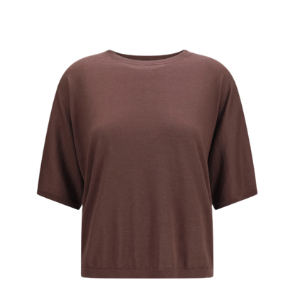 Short Sleeve Cashmere And Silk Sweater - Image 1