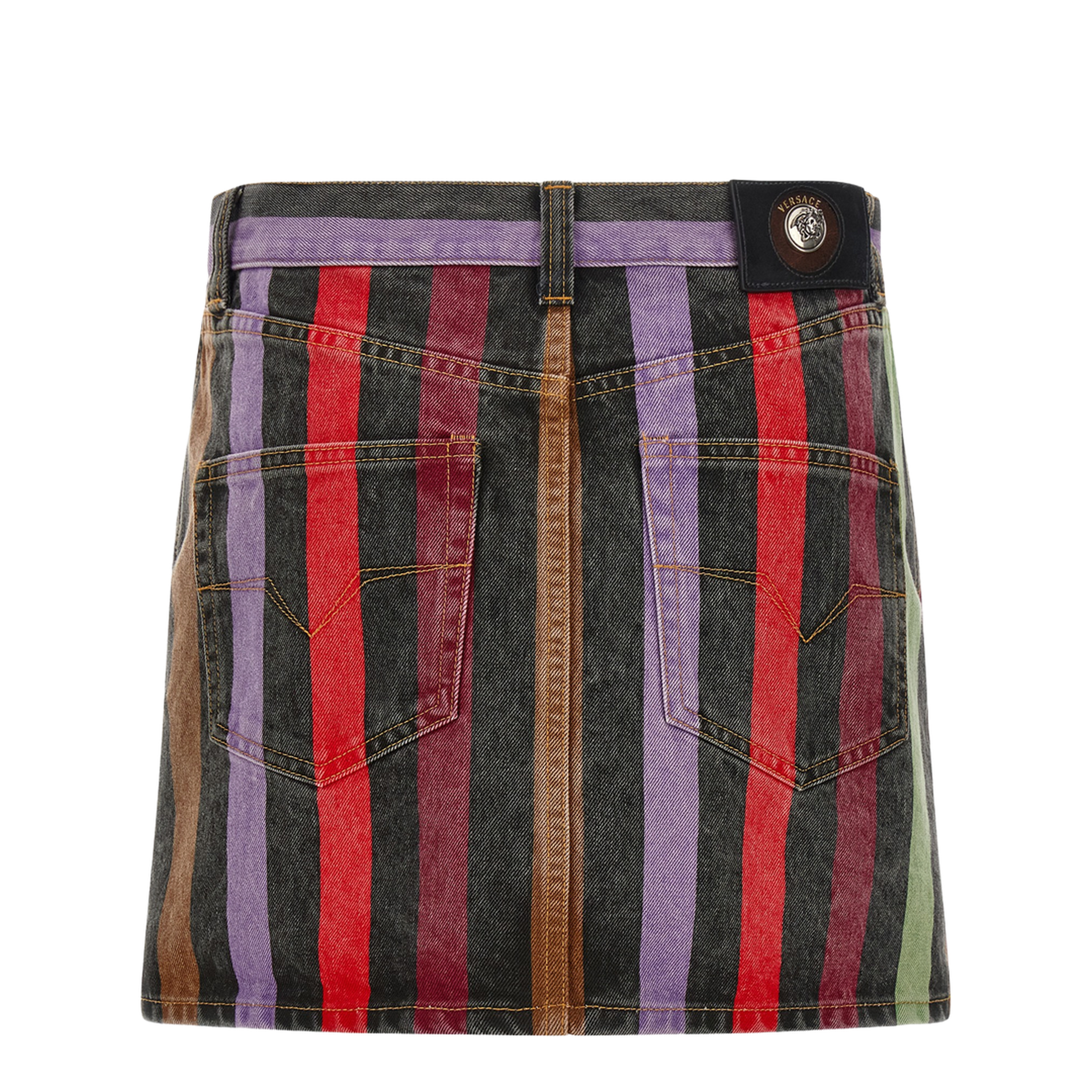 Striped Denim Skirt - Image 2