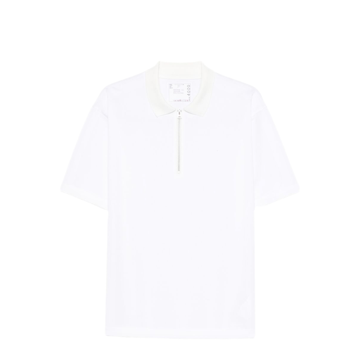 White Zip Fastening Polo - Image 1
