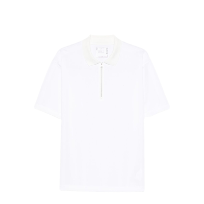 White Zip Fastening Polo - Image 1