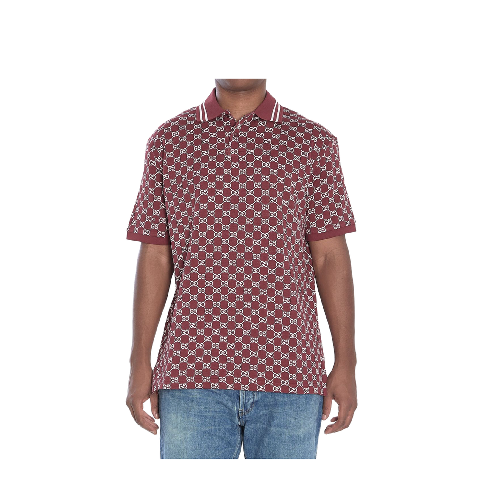Cotton Piquet Jacquard Polo Shirt - Image 1
