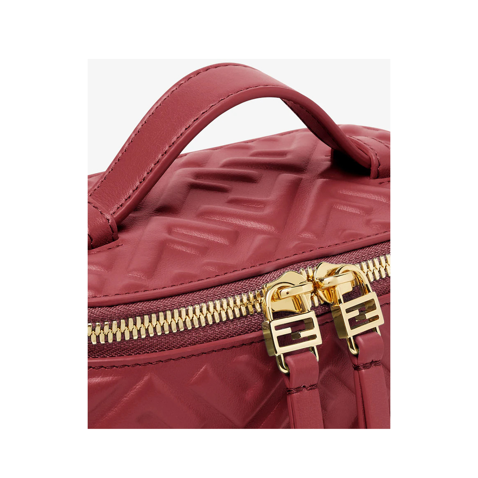 Vanity Satchel Bag Leather Red - Image 5