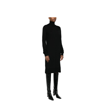 Wool Turtleneck Midi Dress - Image 3