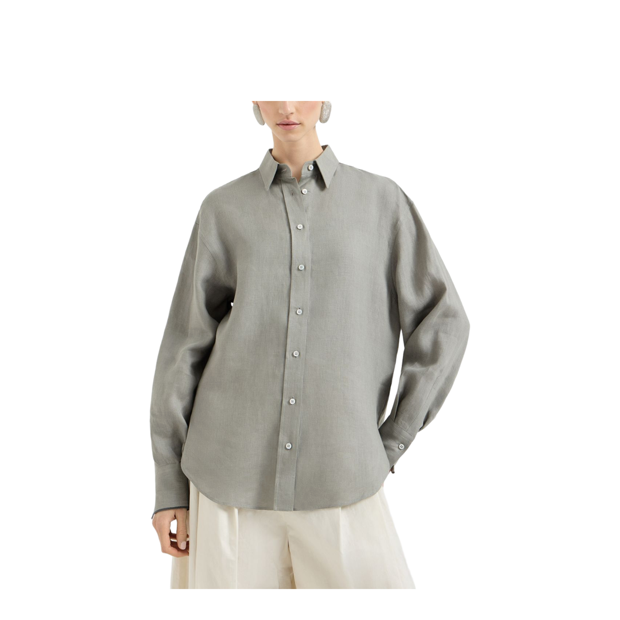 Grey Linen Shirt - Image 2