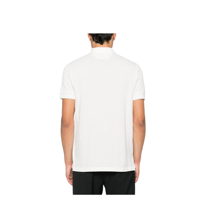 Lyocell Pique Polo Shirt In White - Image 4