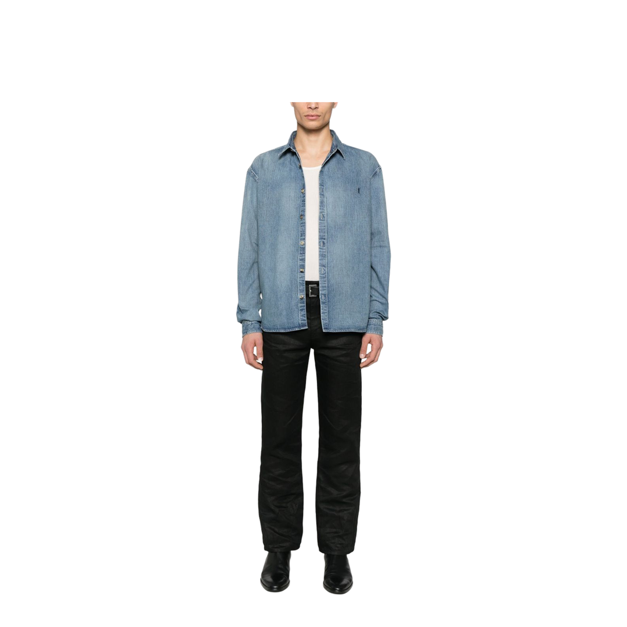 Cassandra Shirt in Day Blue Denim - Image 3