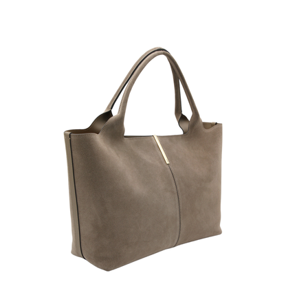 Medium Small Suede Shopping Bag - Beige - Image 4