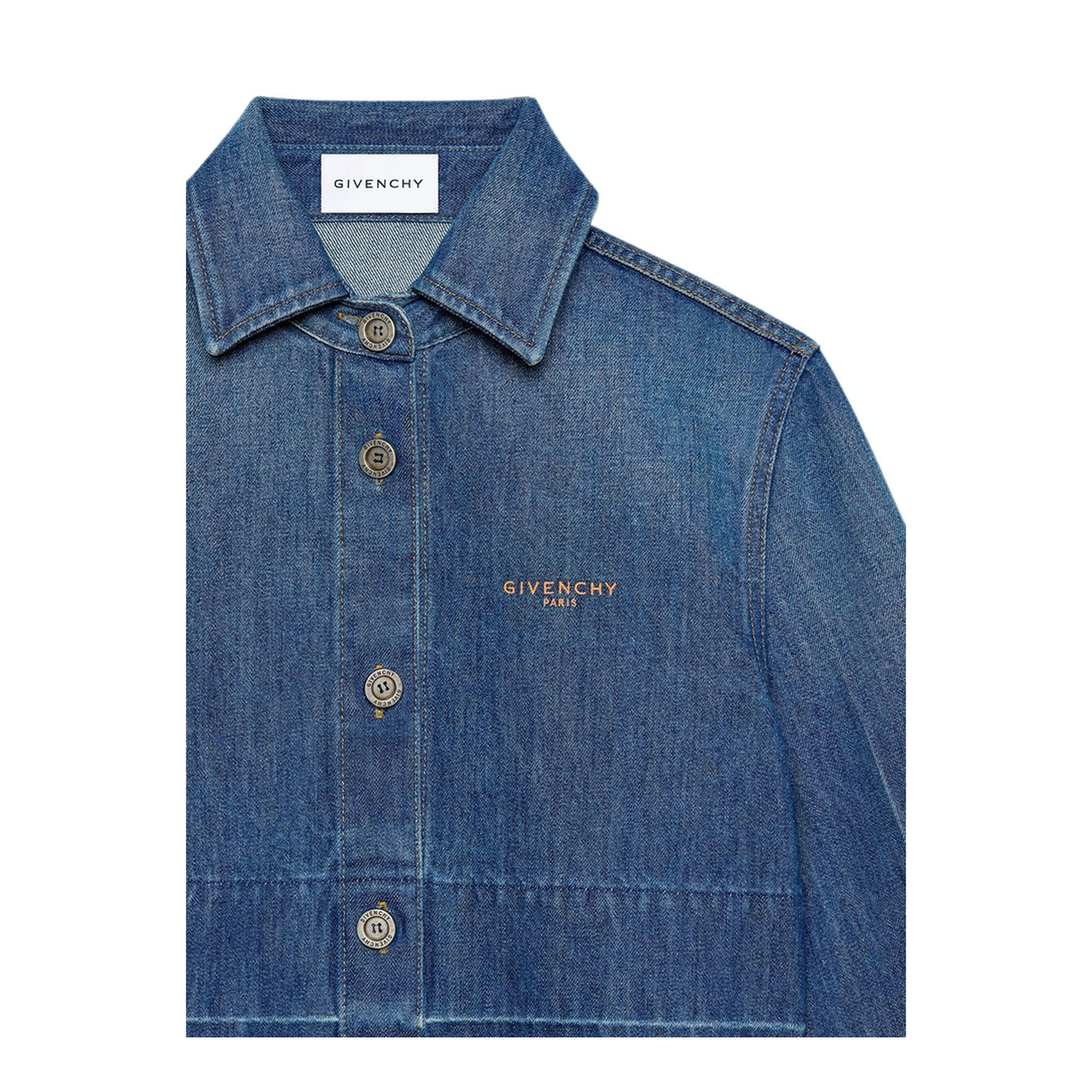 Shirt in Medium Blue Denim - Image 4